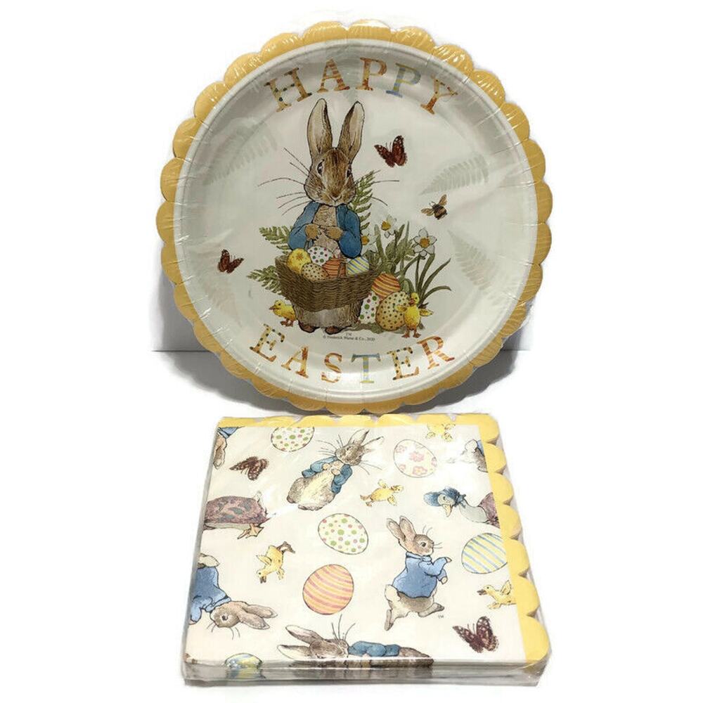 Beatrix Potter‎ Peter Rabbit 12 Paper Plates & 20 Napkins Easter Party Meri Meri